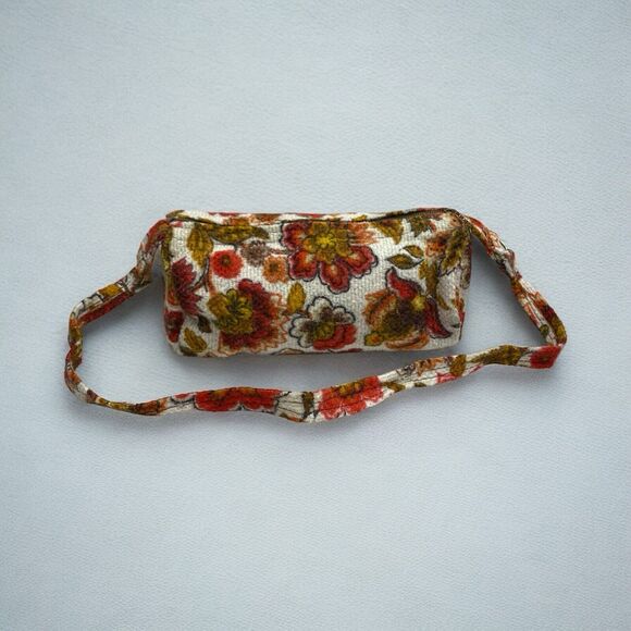 Vintage Handcrafted Purse Bag Floral Flowers Couch Print Boho Handmade - Picture 1 of 10